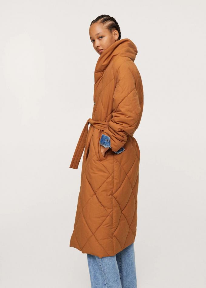 Anorak matelassé avec ceinture