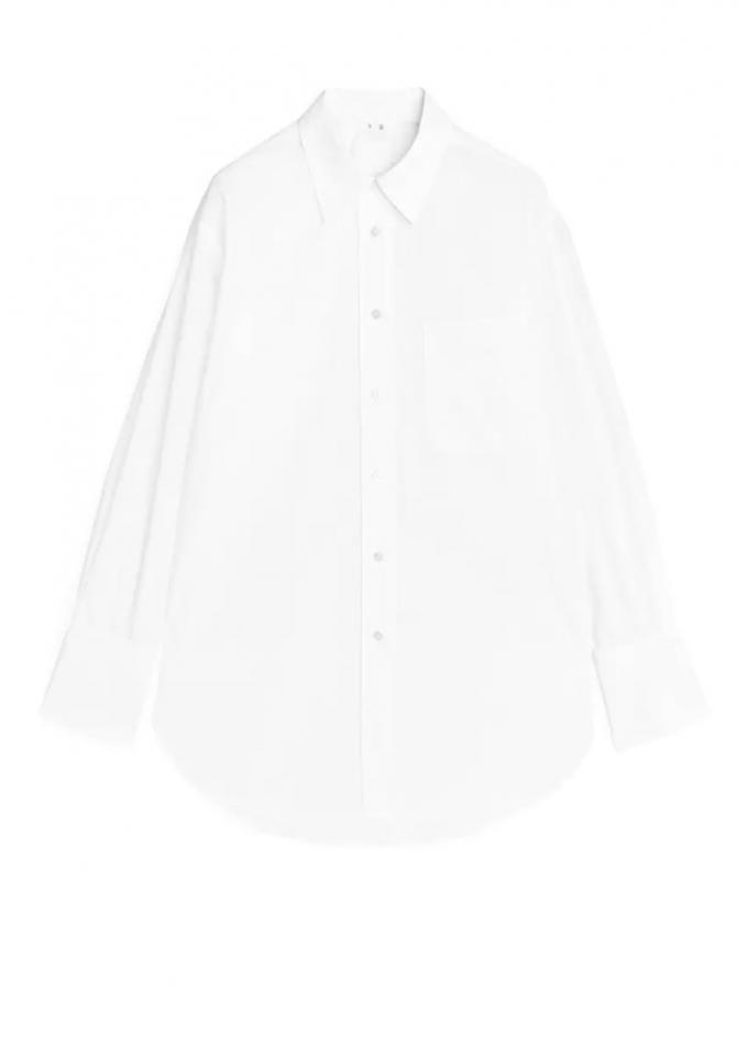 Witte poplin blouse