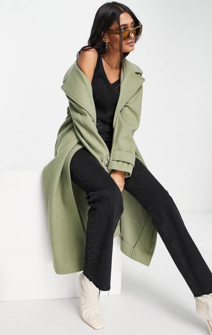 Manteau vert sauge