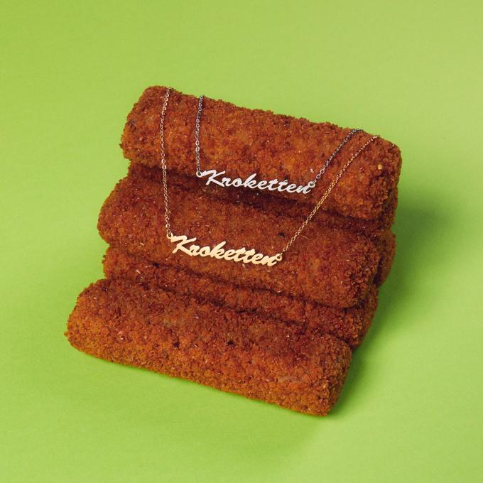 Goud- of zilverkleurige 'Kroketting'
