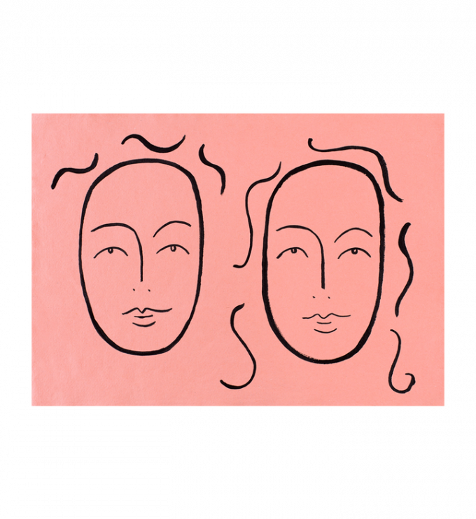 Frances Costelloe Two Faces Print