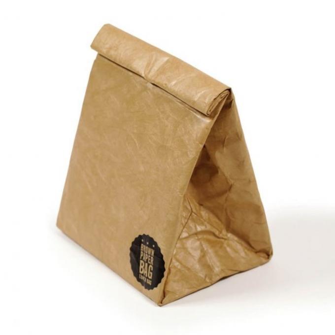 Duurzame en herbruikbare papieren lunchzak