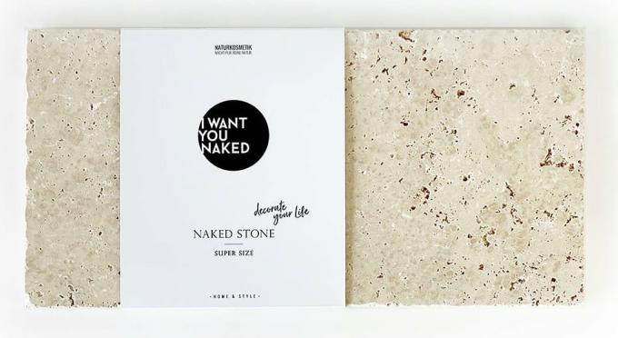 Stenen zeepbakje met marble-terrazzo print