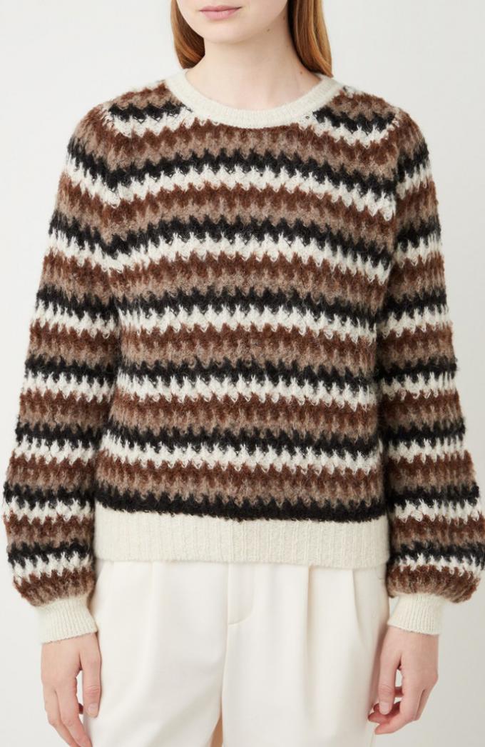 Fijngebreide trui in alpaca wolblend 