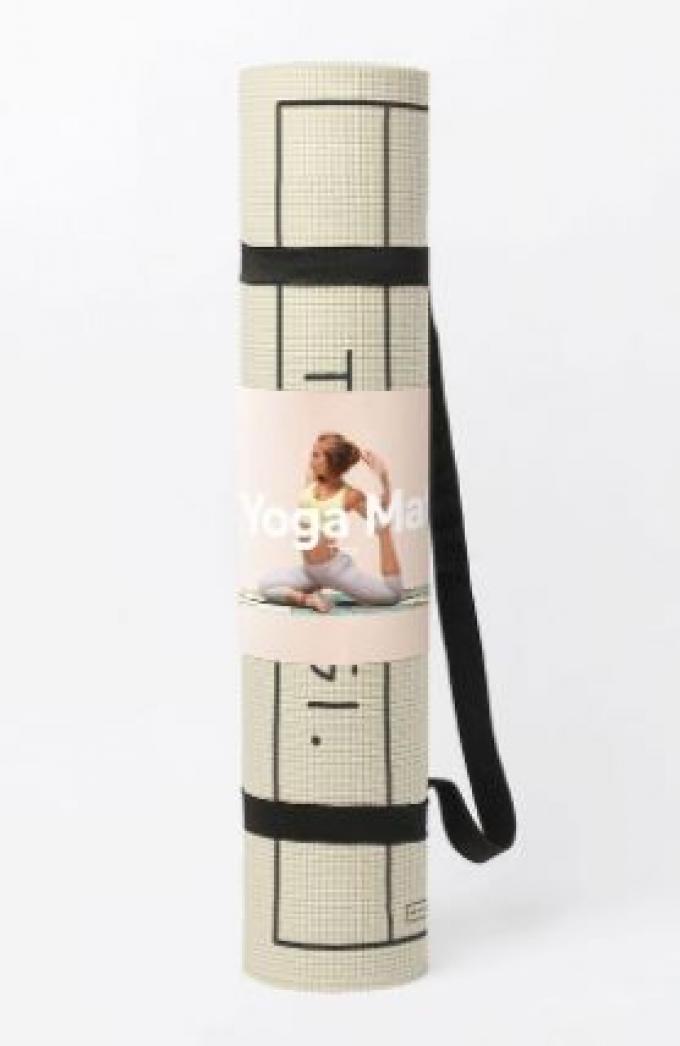 Duurzame yogamat met tarotpatroon