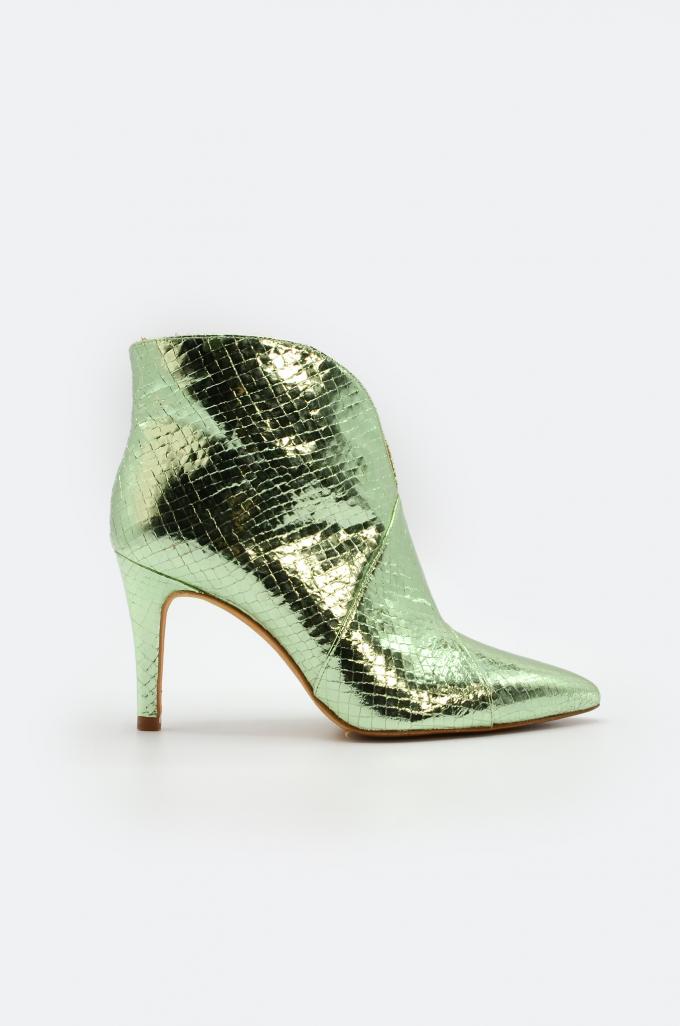 Kort, metallic groen laarsje