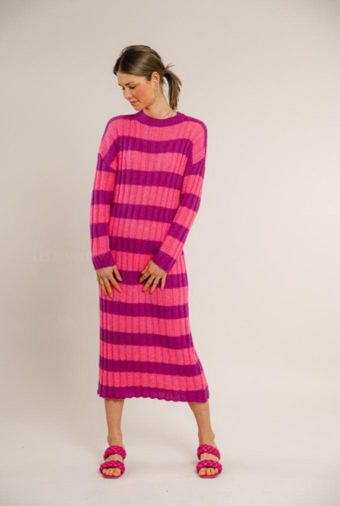 Pink knit dress