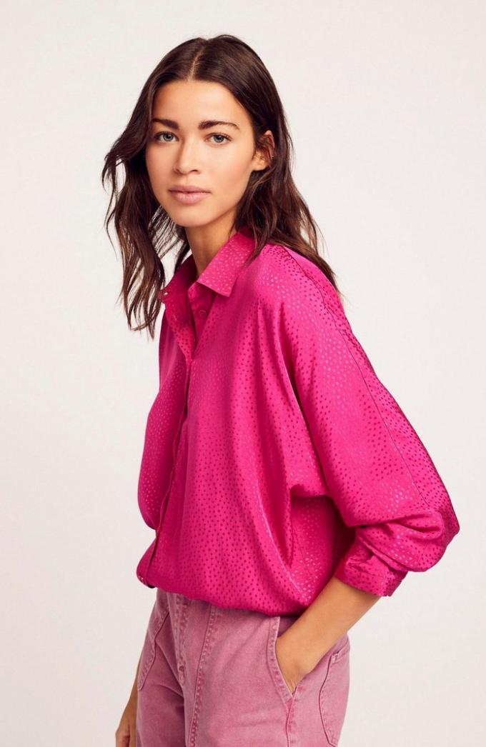 Roze blouse met print 