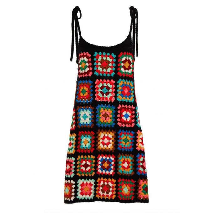 Crochet mini-jurk