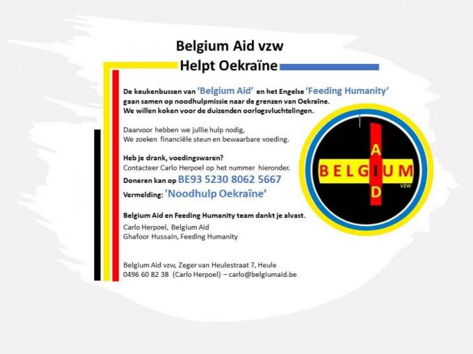 Belgium Aid kan uw steun gebruiken.