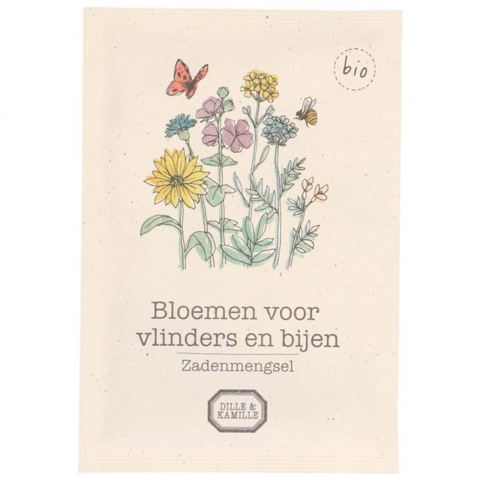 Zadenmengsel met bloemen voor vlinders en bijen