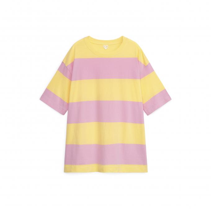 Oversized regenboog T-shirt in pastel