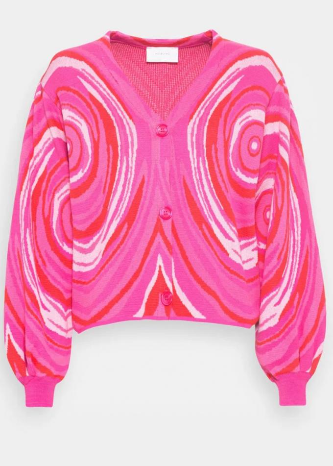 Pink swirl cardigan