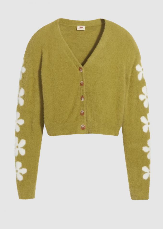 Cardigan met bloemenmouwtjes