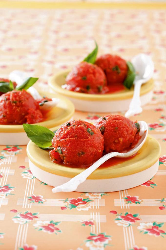 sorbet tomate basilic