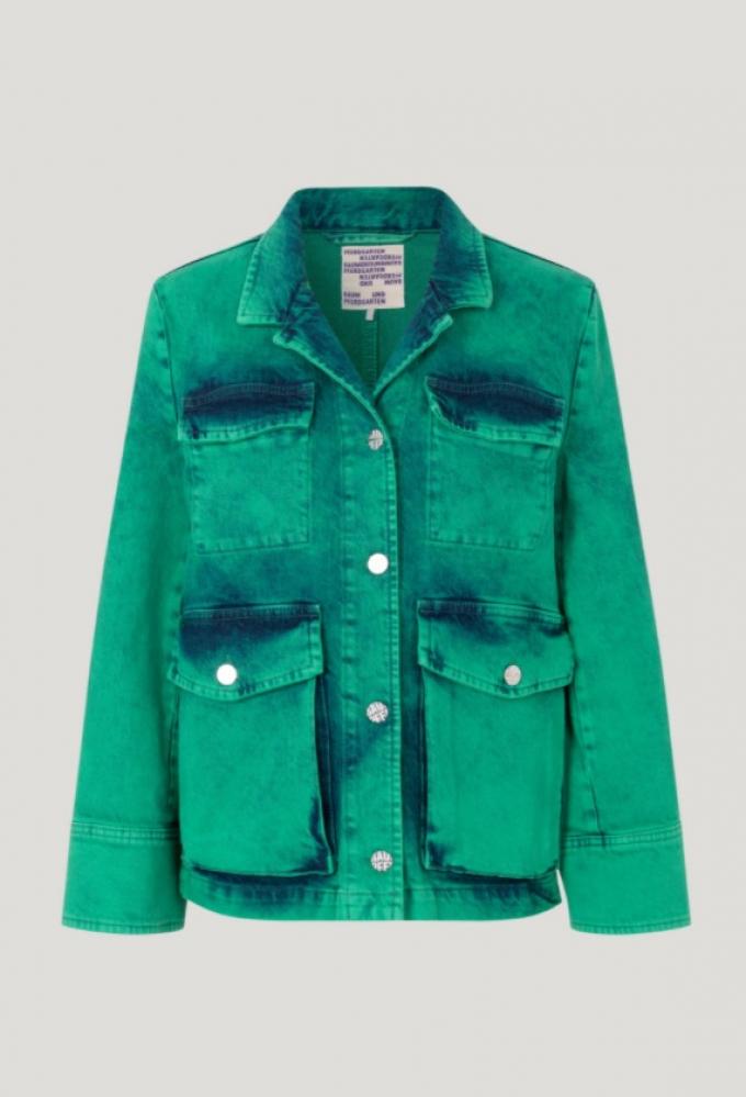 Denim jacket in groen