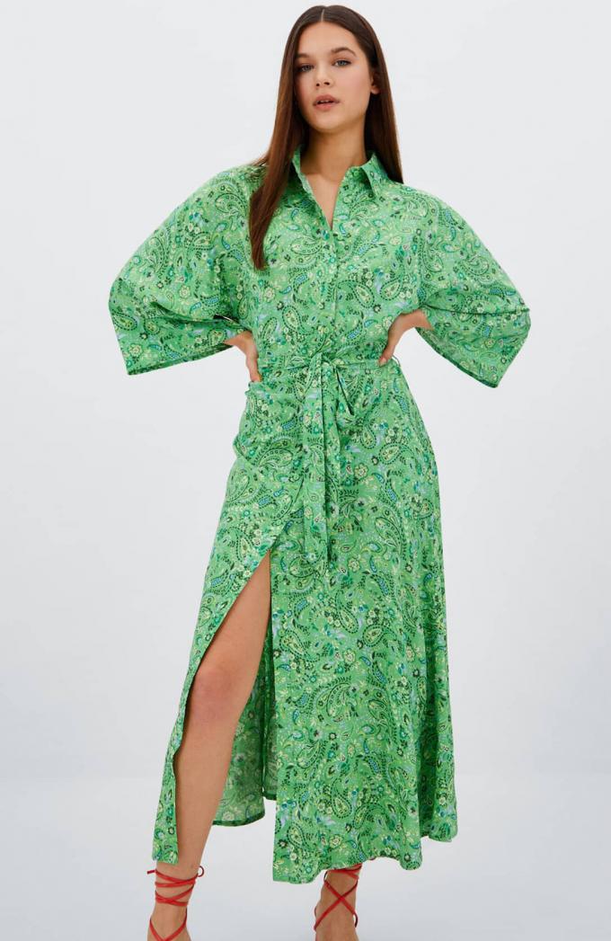 Maxi-jurk in kimonostijl 