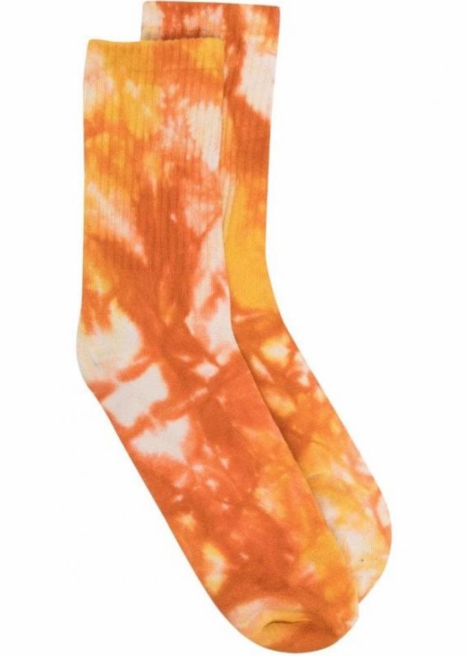 Kleurrijke sokken in het oranje
