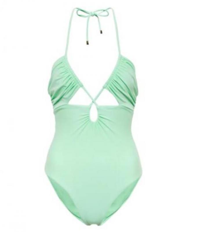 Maillot vert menthe à découpes