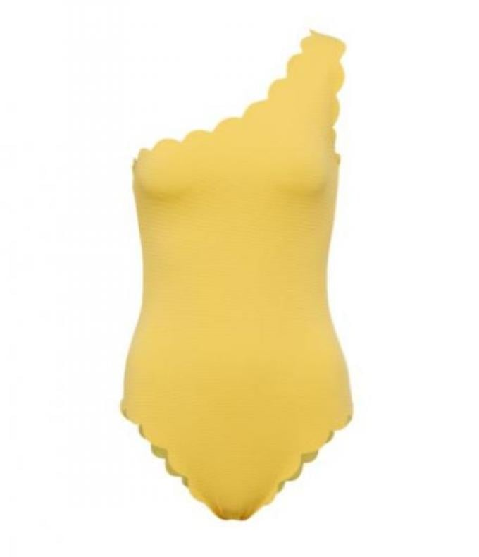 Maillot jaune pâle one shoulder