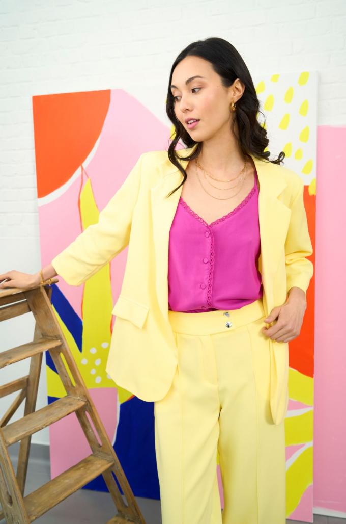 Blazer jaune pastel