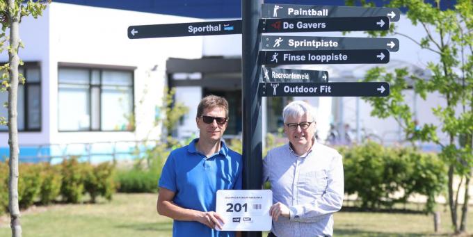 Frederic Creupelandt en Joos Vinckier van het Harelbeeks Joggingcriterium. (foto ELD)