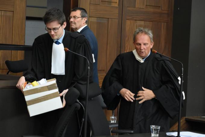 Advocaten Brecht Horsten en Johan Platteau. (foto LK)