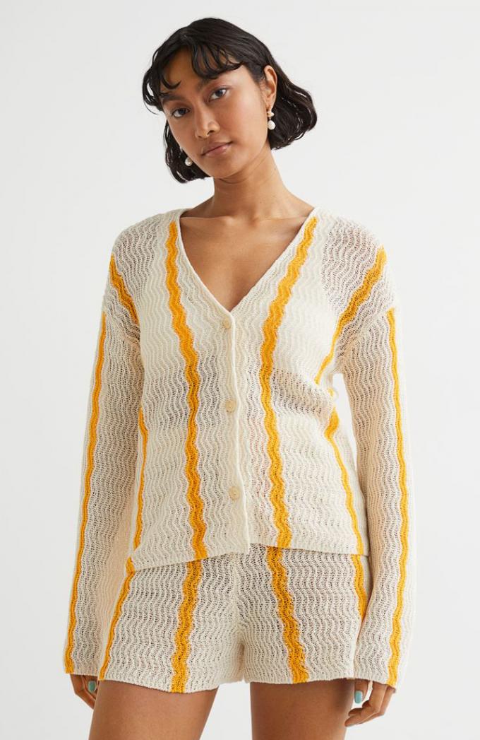 Gestreepte cardigan 