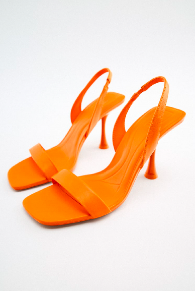 Oranje slingback sandaal