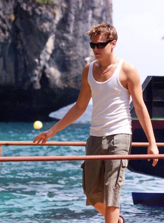 Leonardo DiCaprio lors du tournage de The Beach0