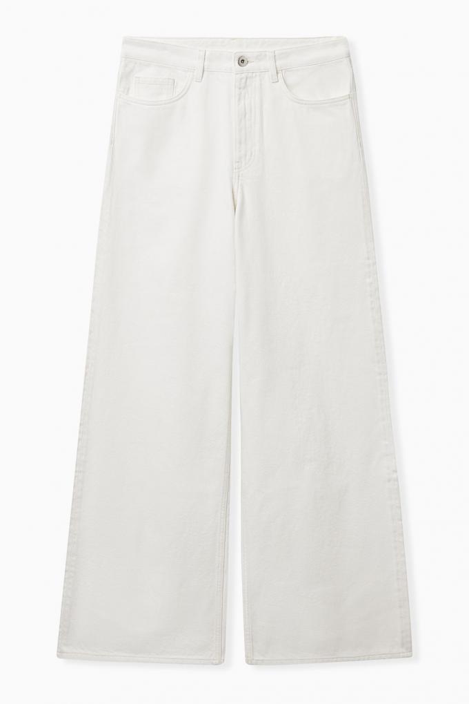Oversized witte jeans