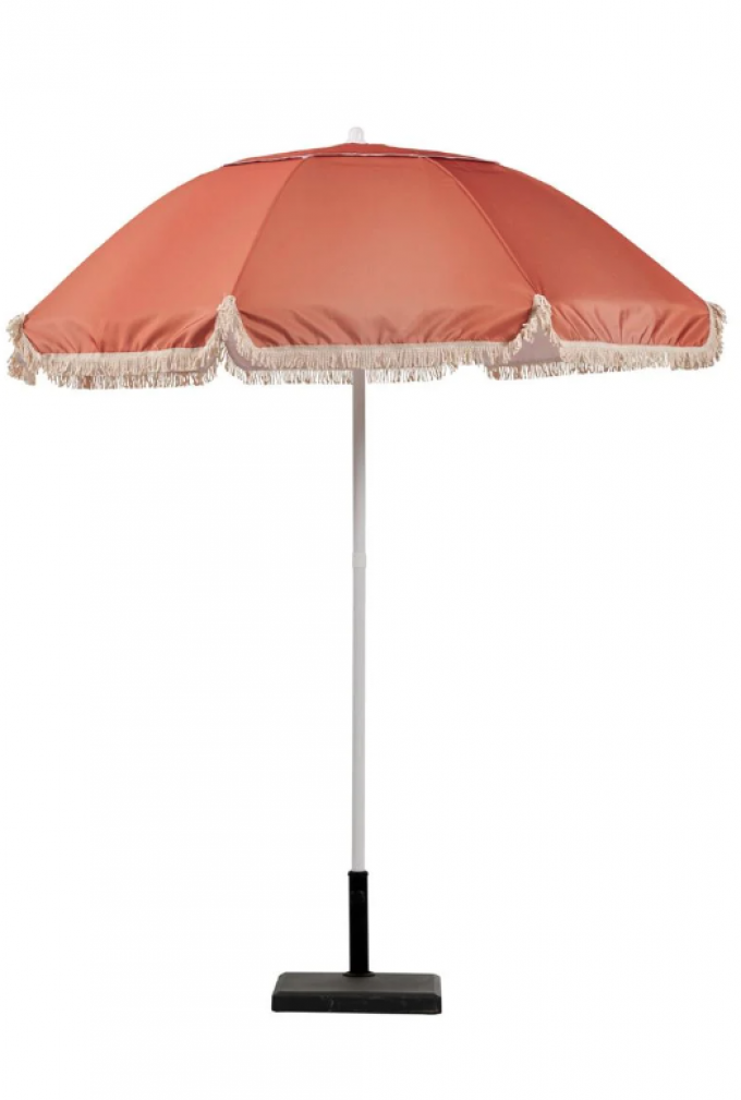 Oranje parasol 'FRANJA' van Casa