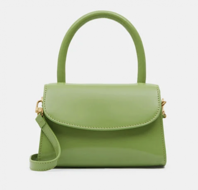 Mini sac en cuir vert