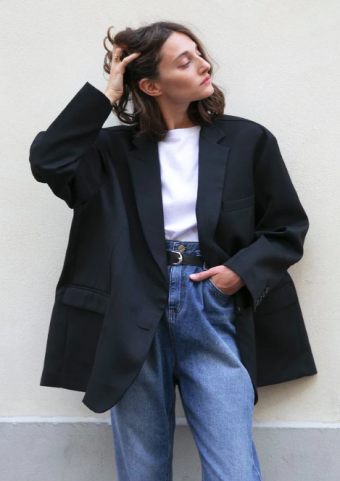 Oversized boyfriend blazer