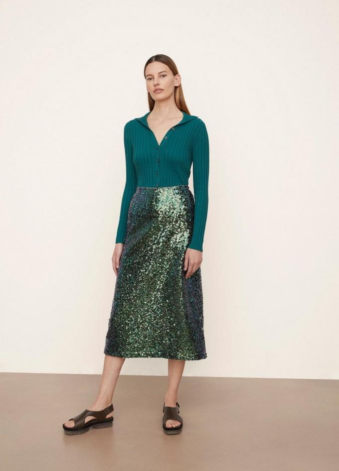 Groene sequin rok