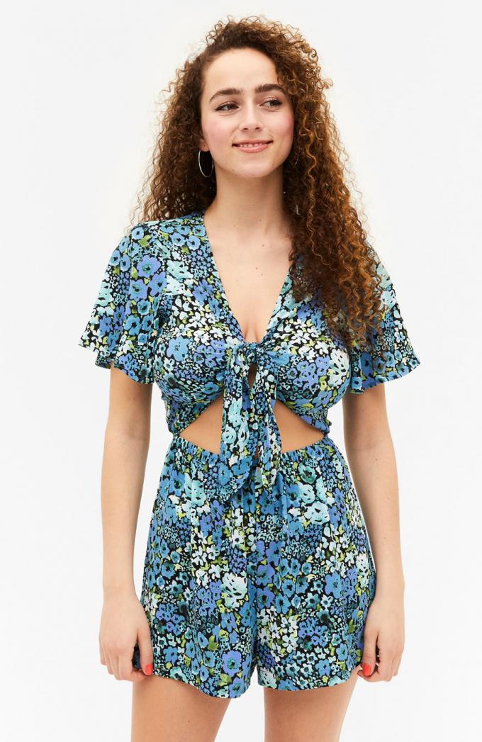 Playsuit in bloemenprint 