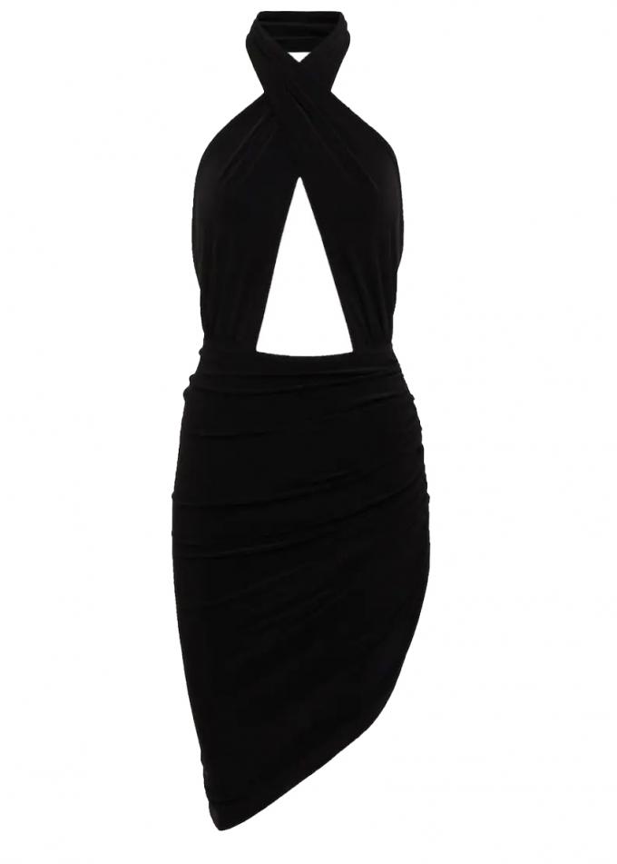 Zwarte halternek-jurk