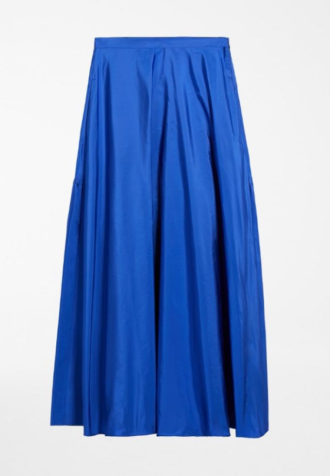 High-waisted rok in blauw