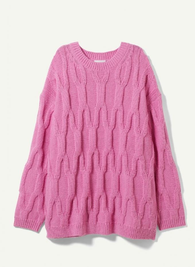 Oversized sweater in roze