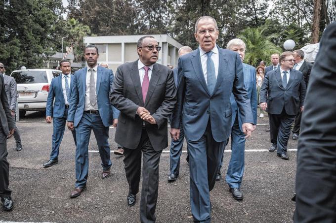 Bataille narrative: le Russe Sergueï Lavrov à Addis-Abeba en juillet dernier.