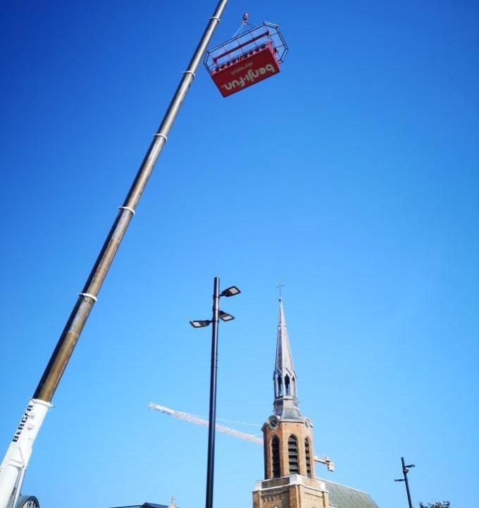 In de Sky-Watch kan je het vernieuwde Pand vanop 50 meter hoogte bewonderen.