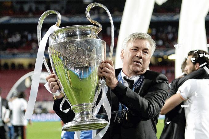 Carlo Ancelotti won als trainer vier keer de Champions League.