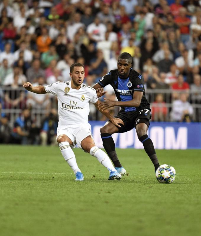 10 Eden Hazard n'a rien pu faire pour décrocher les trois points ce soir-là face au Bruges de Clinton Mata.