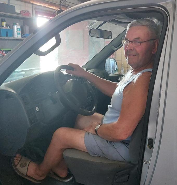 Eric Lambert in his last truck that he still cherishes.