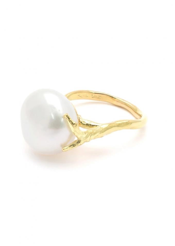 Statement ring uit 18k geelgoud