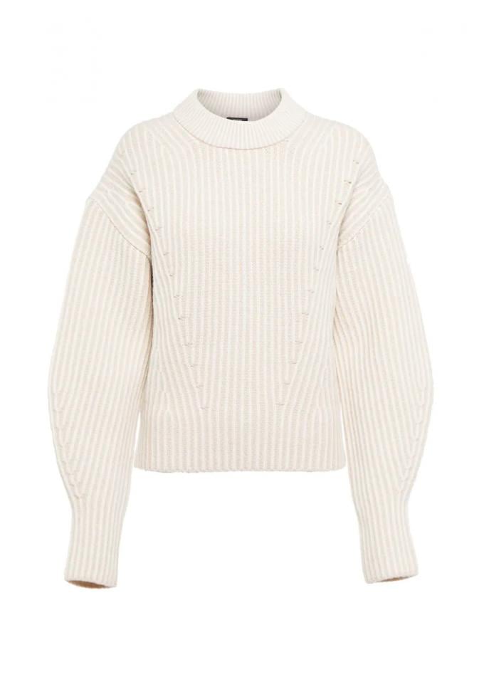 Oversized sweater met pofmouwen