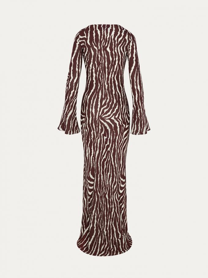 Zebra maxi-jurk