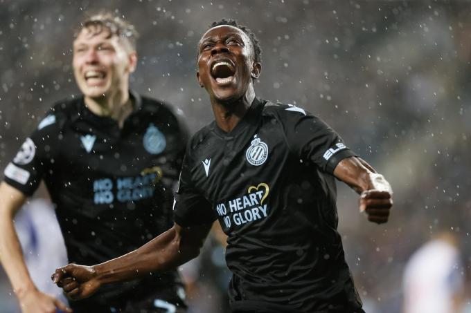 Sowah maakte deze avond zijn eerste doelpunt voor Club Brugge, maar wel meteen in de Champions League.