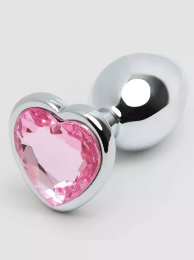 Plug anal en coeur rose 