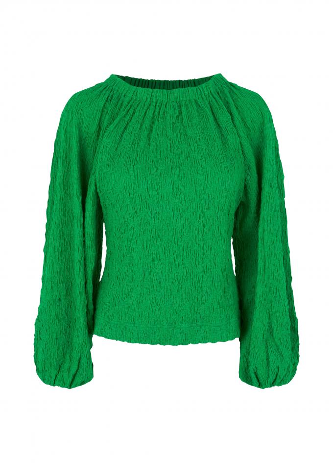 Off-shoulder, groene blouse